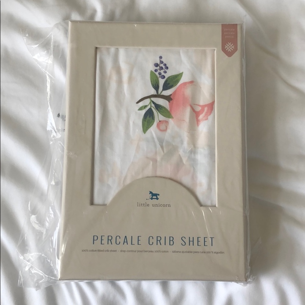Little unicorn Percale crib sheet